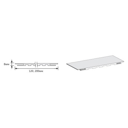 Praplatinimas flex D serija 2070x100x8 kapučino