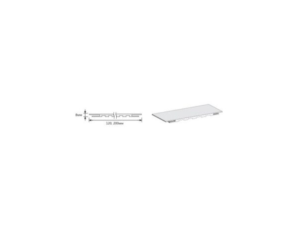Praplatinimas  P serija pušis 2080x100x15mm balta emalė  1vnt