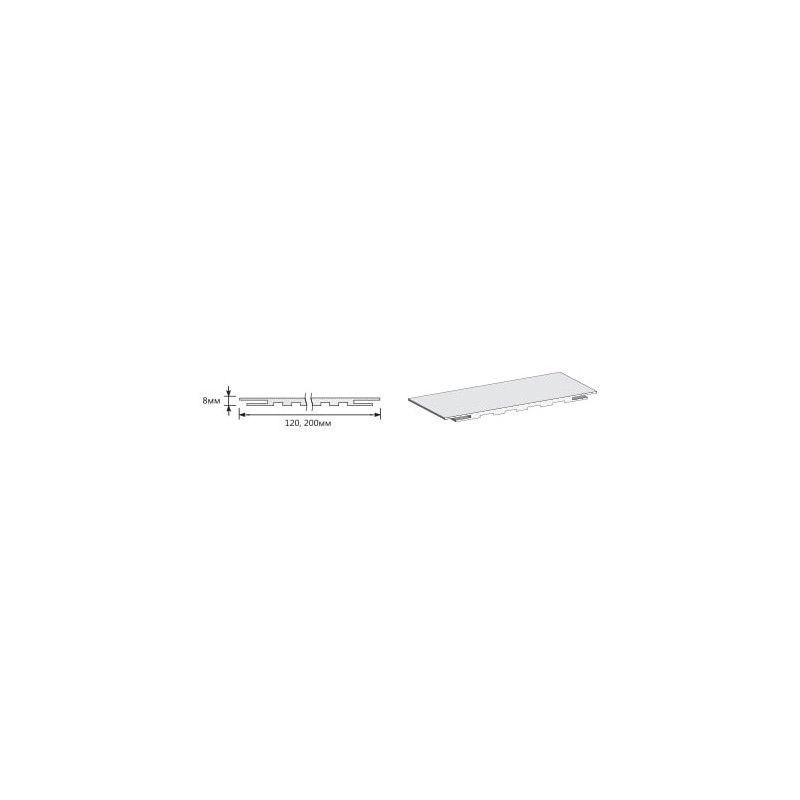 Praplatinimas P serija pušis 2080x100x15mm balta emalė 1vnt